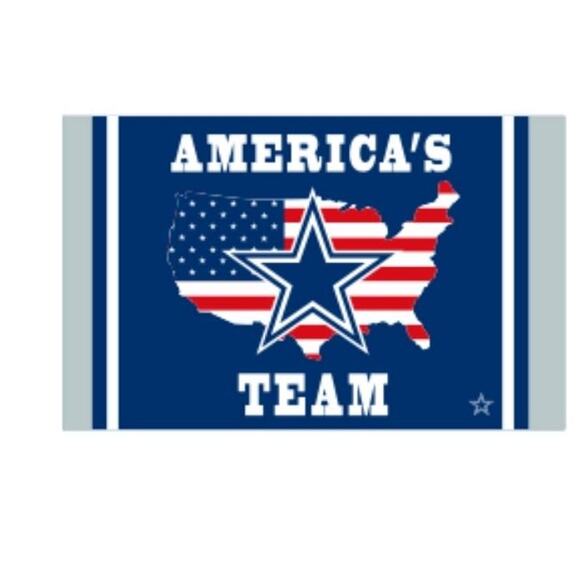 Dallas Cowboys America's Team Flag Banner Patriotic Mancave Garage New 3x5 Feet - Picture 2 of 3